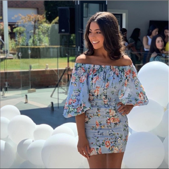 Zimmermann Bowie Off the Shoulder Dress - Picture 2 of 16